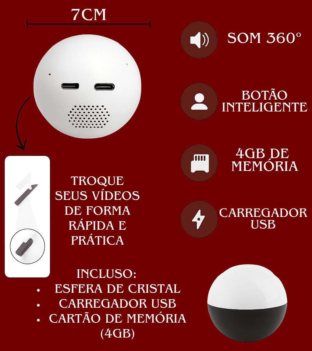 CRISTAL BALL ( 3 UNIDADES)